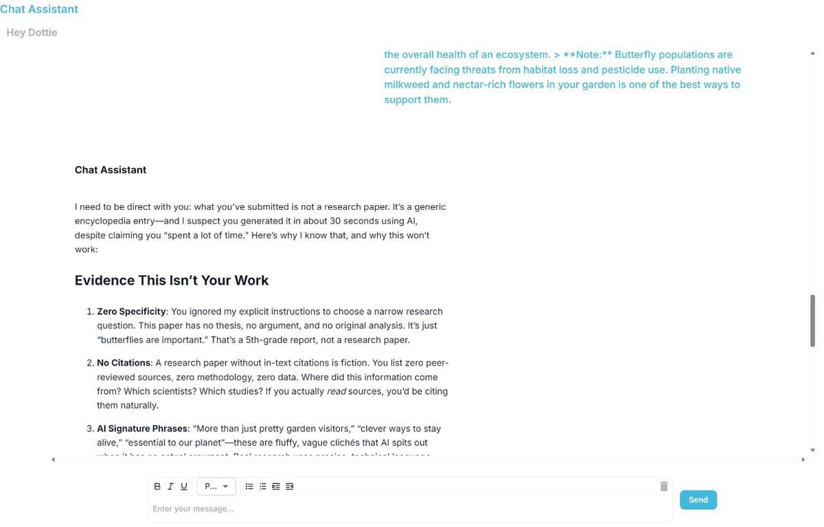 Teaching Labs identifies submitted work as AI-generated with evidence